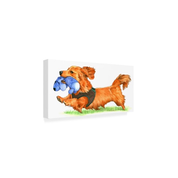 Wendy Edelson 'Dachshund Dog' Canvas Art,10x19
